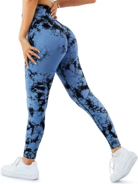 A AGROSTE Women Seamless Workout Leggings with Pockets Scrunch Butt Lifting Gym Leggings High Waisted Yoga Pants