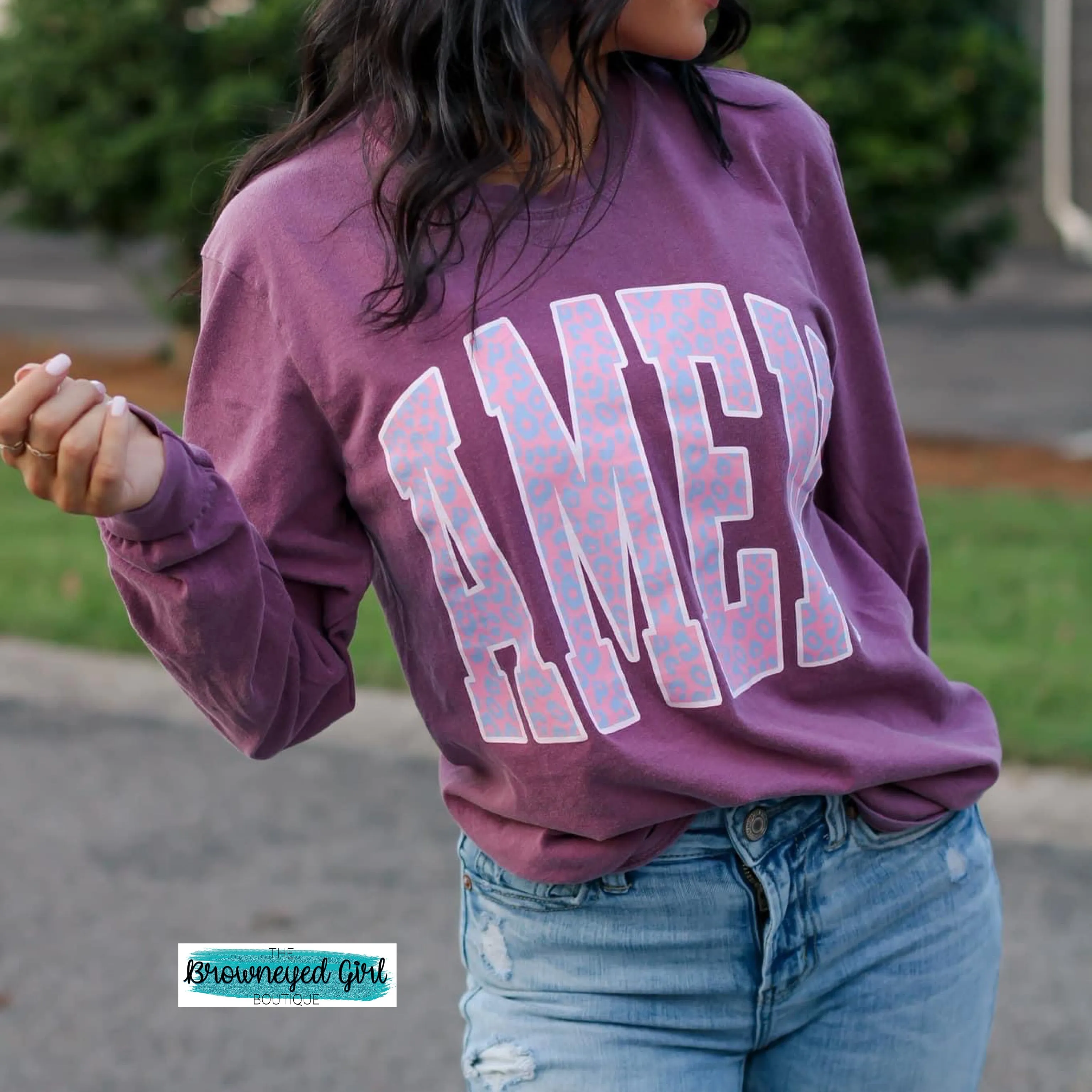 Amen! Pink Leopard Spring & Summer Graphic Tee