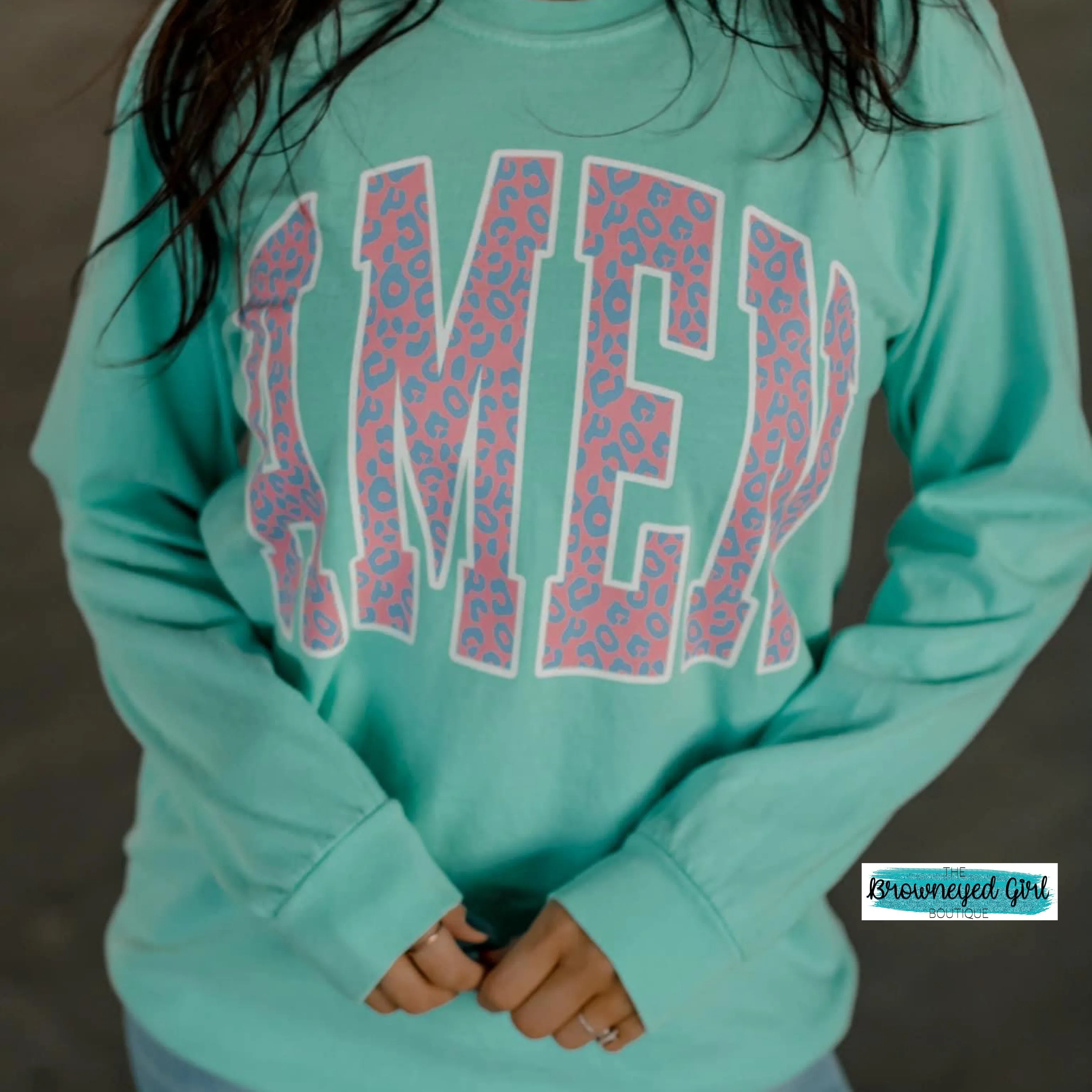 Amen! Pink Leopard Spring & Summer Graphic Tee