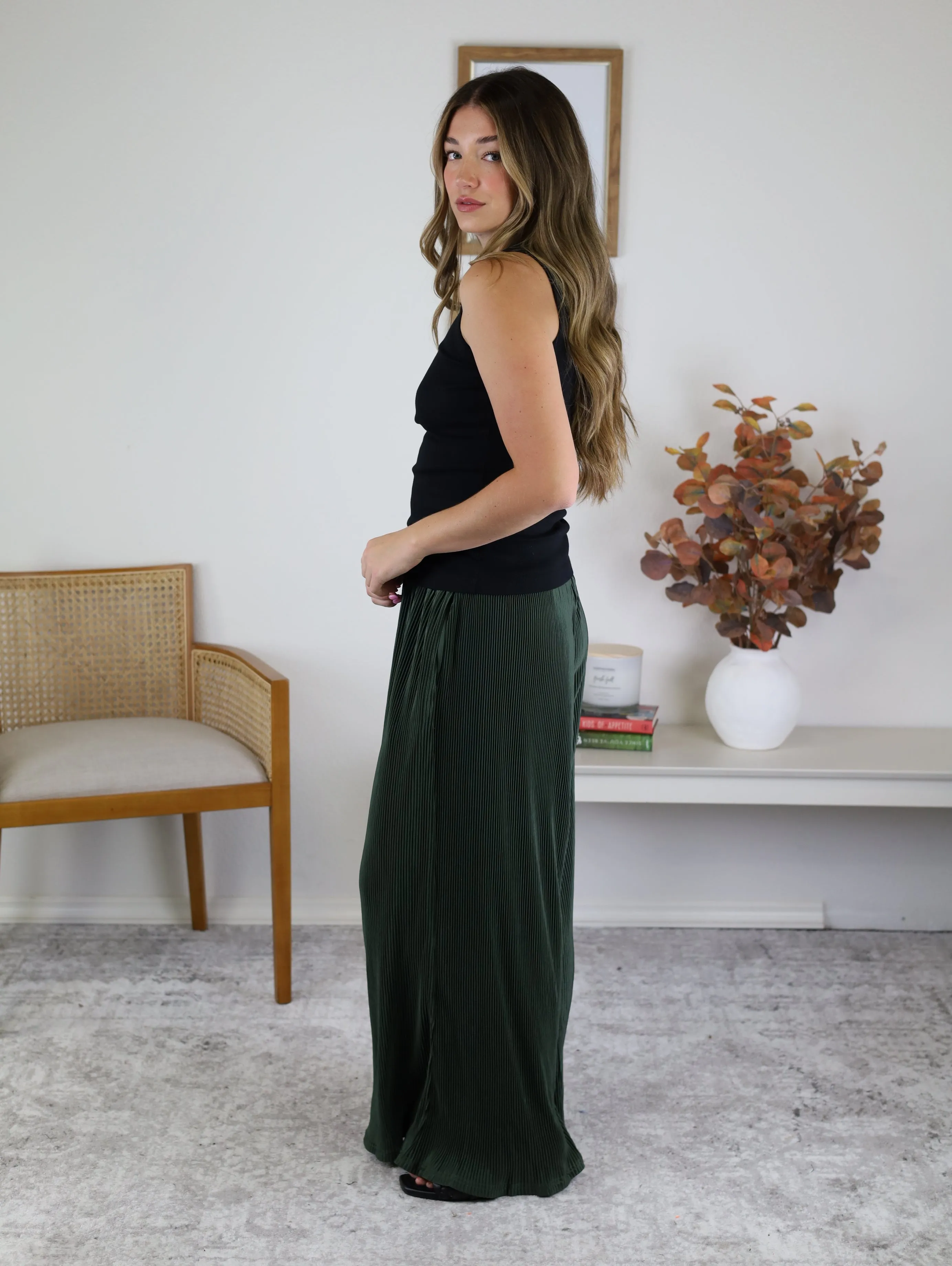 Bistro Crinkled Wide Leg Pant