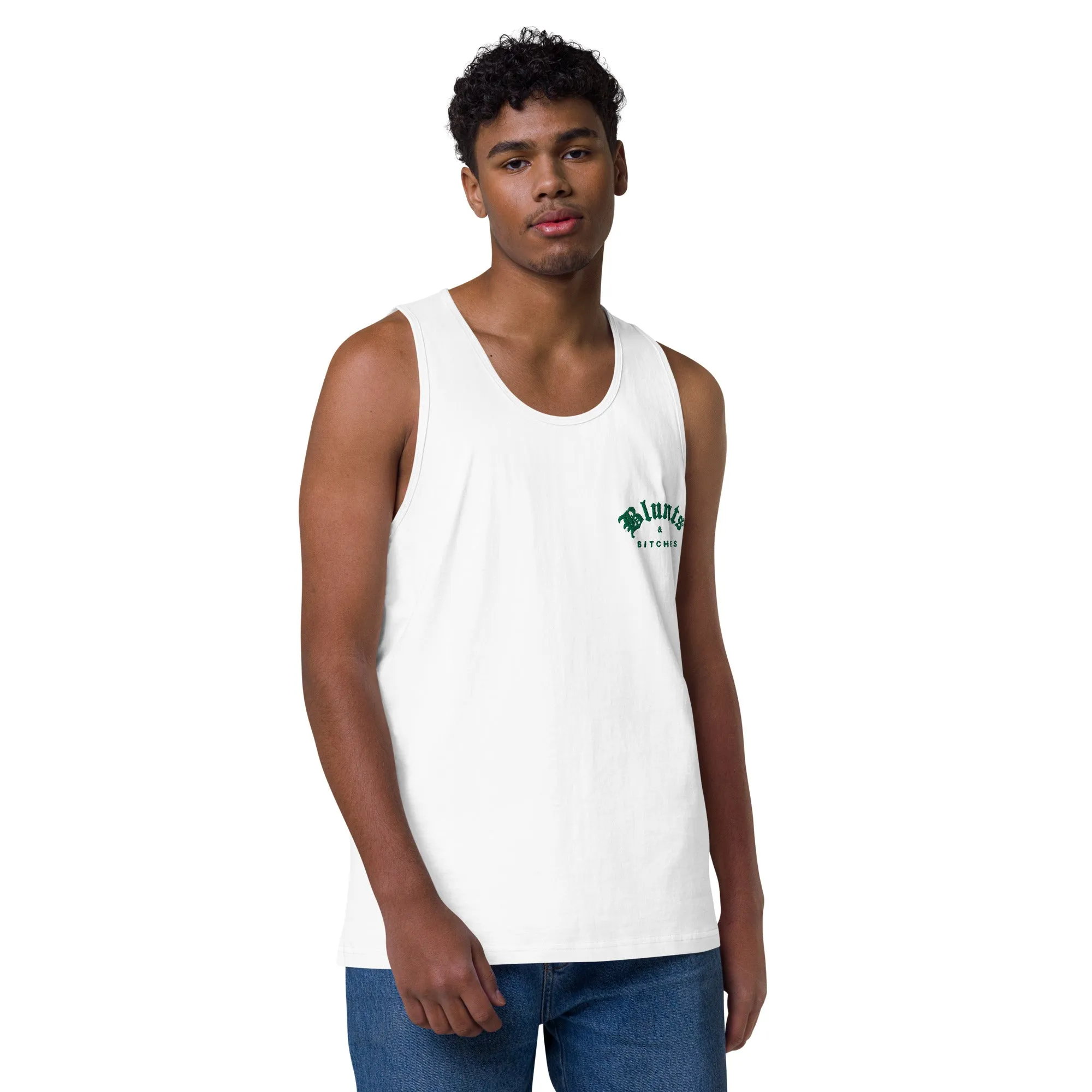 BLUNTS & BITCHES EMBROIDERY TANK