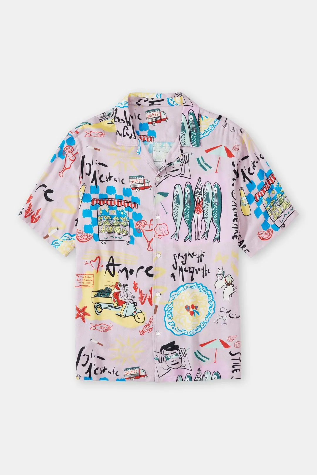 Closed Pink Printed Short Sleeve Shirt