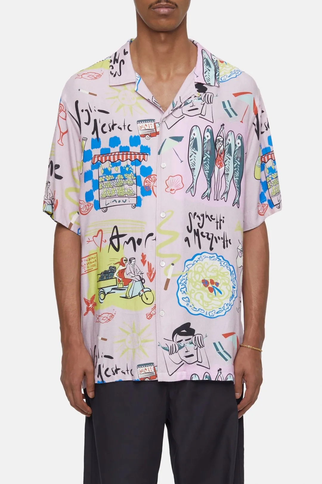 Closed Pink Printed Short Sleeve Shirt