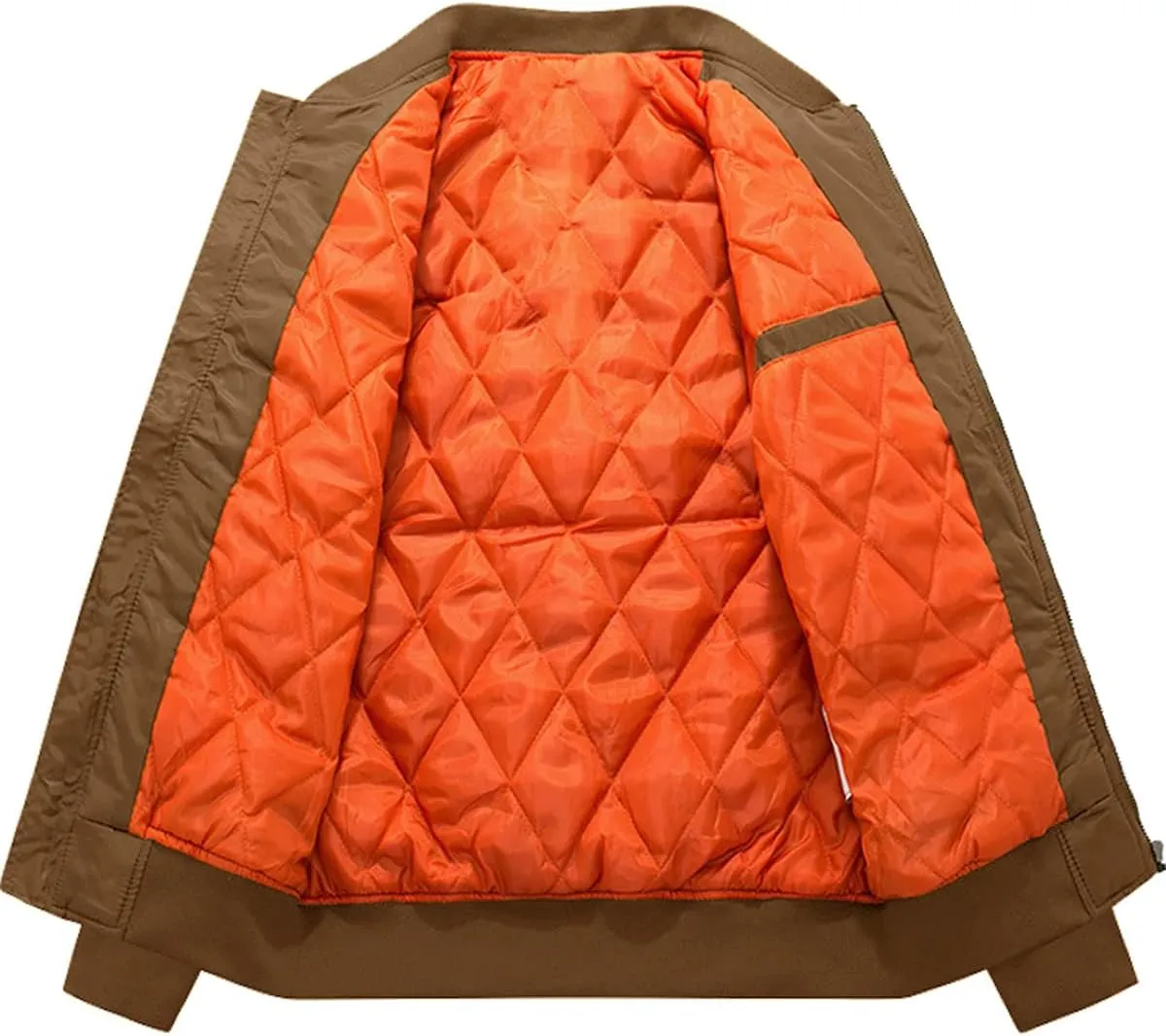 CRYSULLY Men's Jacket-Fall Winter Thicken Windbreakers Bomber Jackets Padded Coats