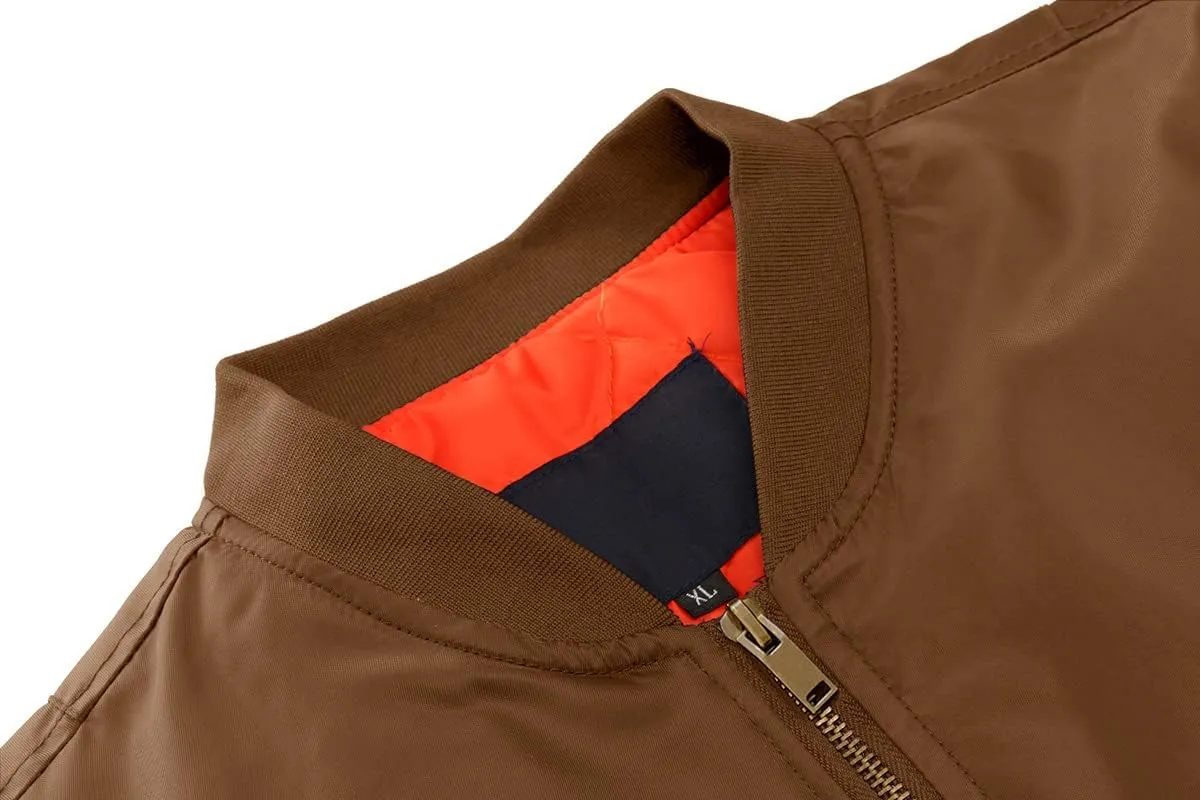 CRYSULLY Men's Jacket-Fall Winter Thicken Windbreakers Bomber Jackets Padded Coats