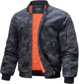 CRYSULLY Men's Jacket-Fall Winter Thicken Windbreakers Bomber Jackets Padded Coats