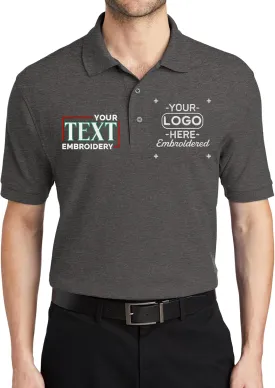 Custom Embroidered Text Polo Shirts for Men Personalized Embroidery Add Your Text Polo Shirt