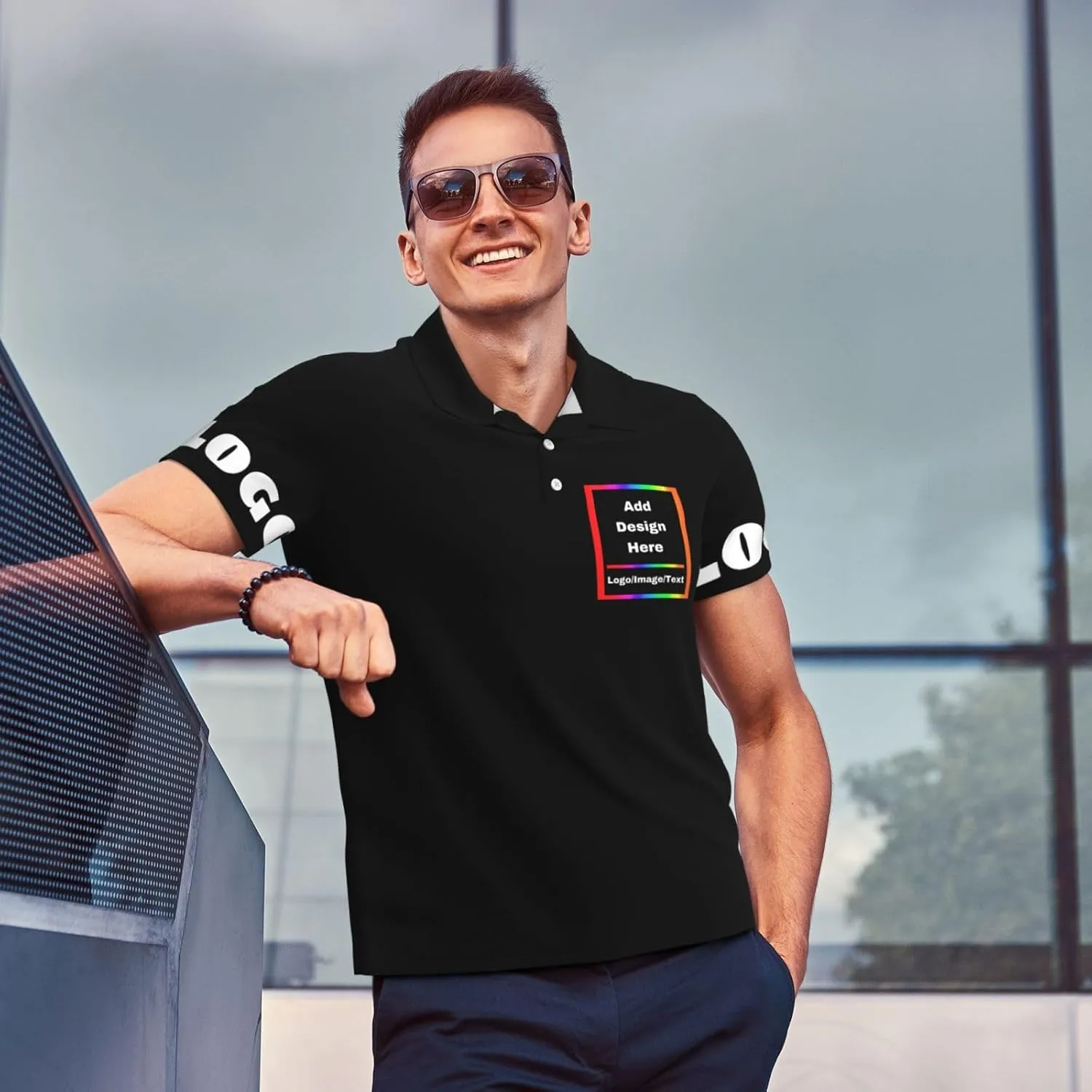 Custom Polo Shirt for Men Women Design Your Own Printed Front Back and Sleeve Personalized with Logo & Text