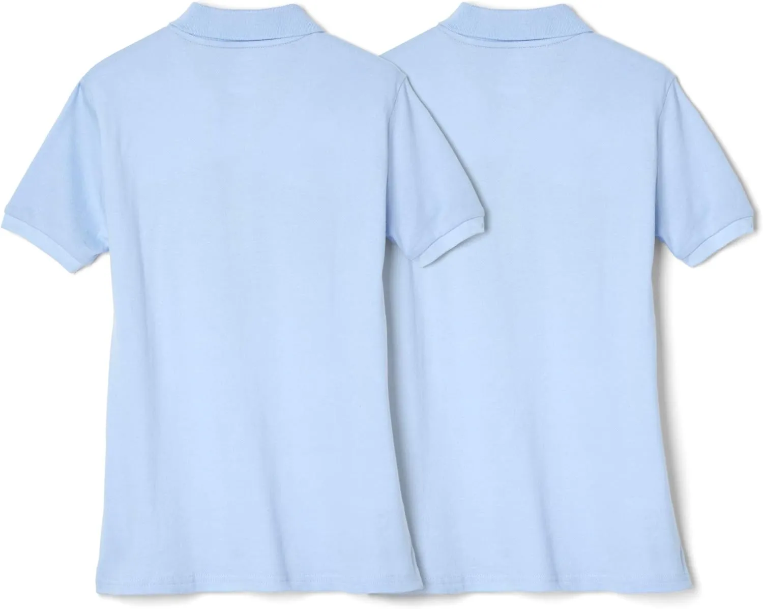 French Toast Girls' Short Sleeve Stretch Pique Polo-2 Pack