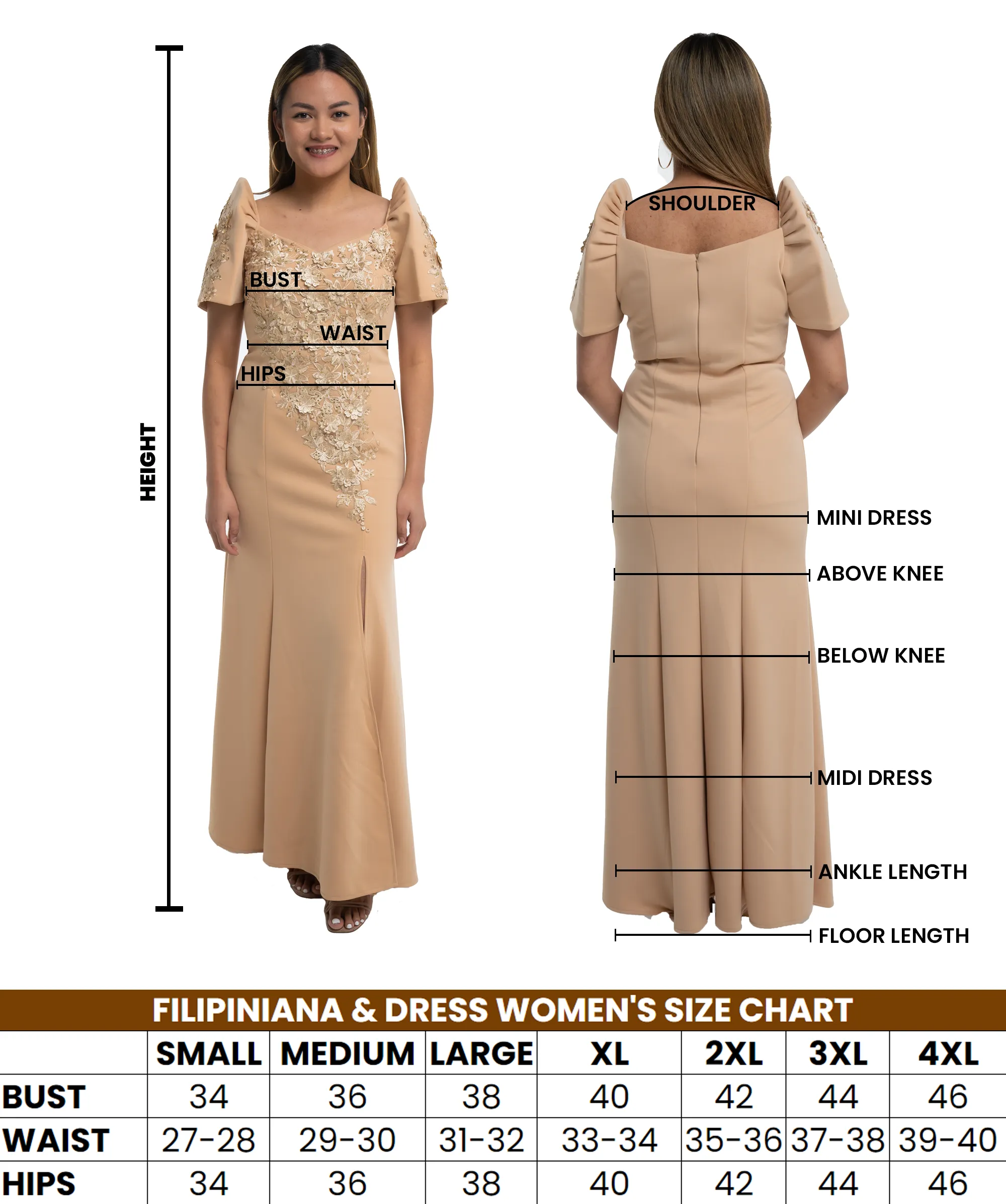 Group Set Classic White Embroidered Philippine Costume - G1