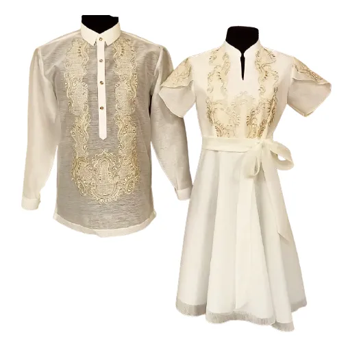 Group Set Classic White Embroidered Philippine Costume - G1