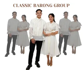 Group Set Classic White Embroidered Philippine Costume - G1