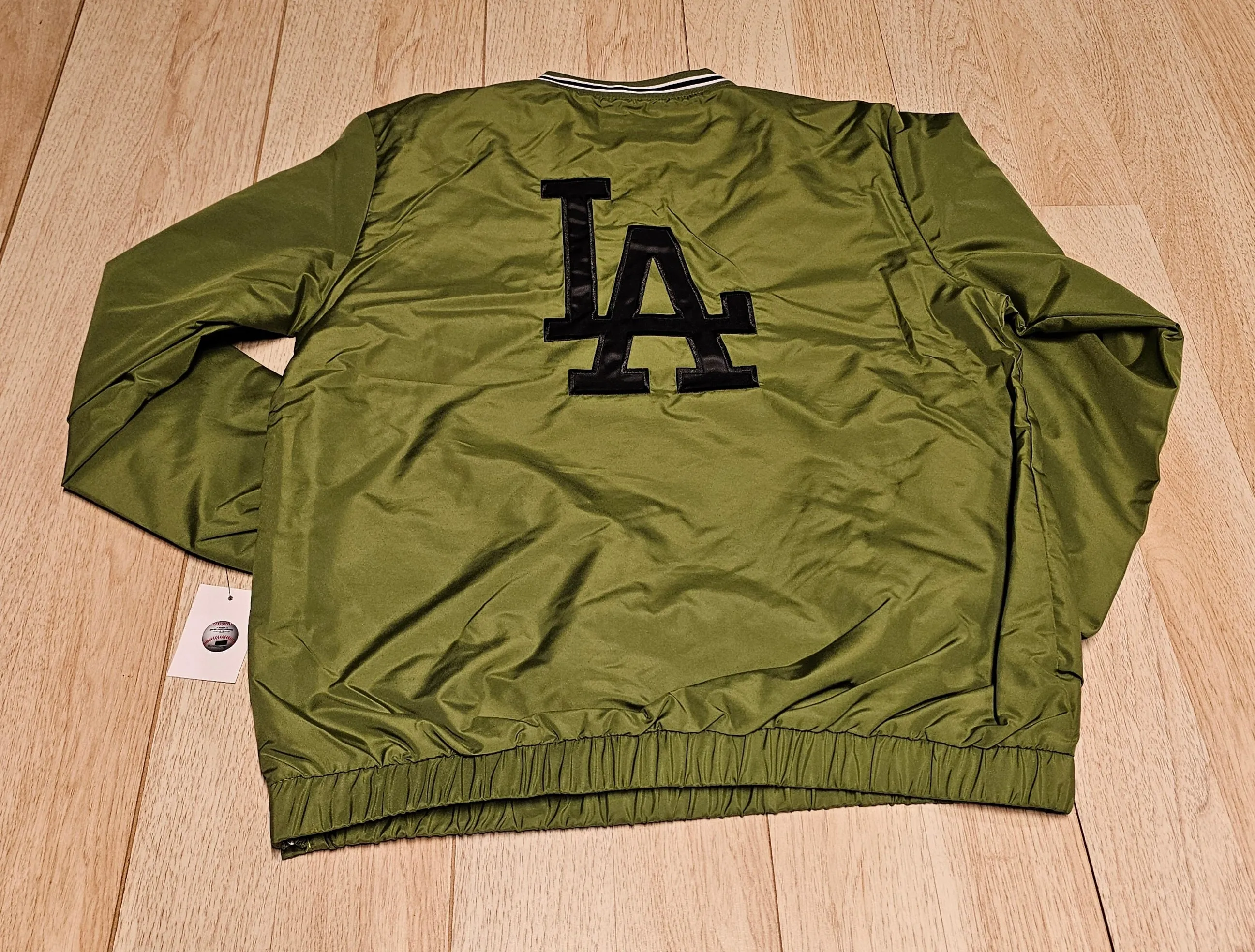 Los Angeles Dodgers Olive Team Logo Windbreaker Jacket