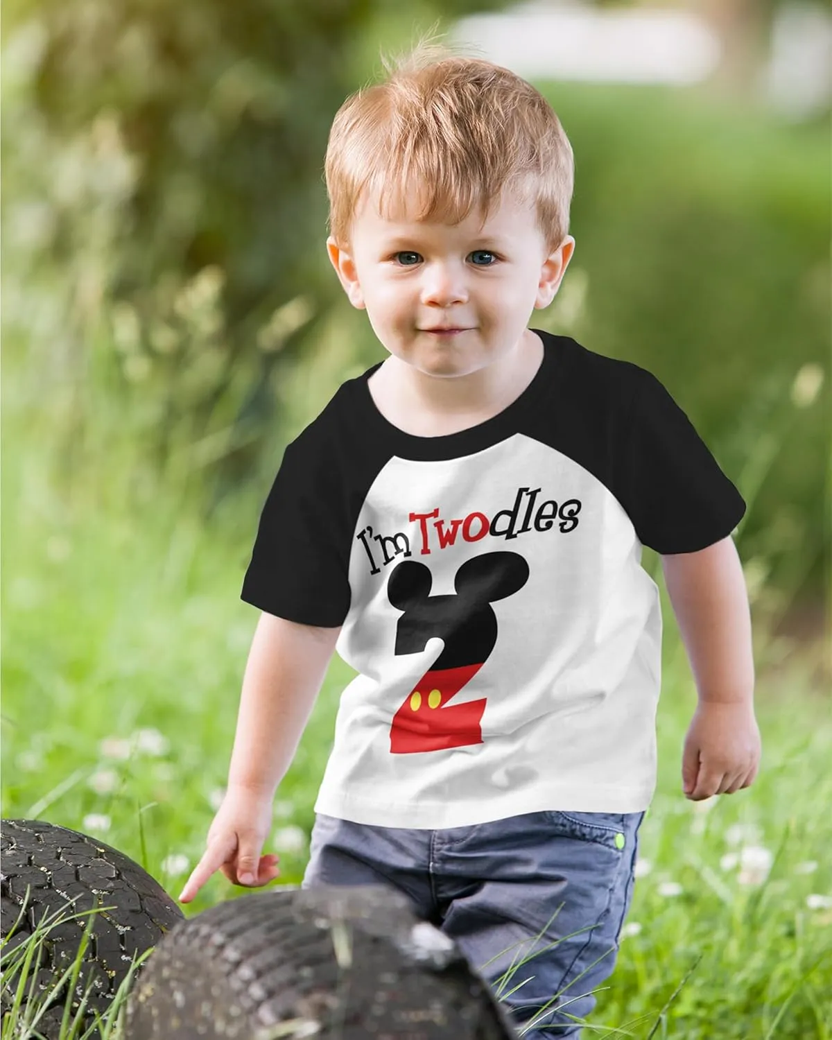 Luke and Lulu 2nd Birthday Shirt Boy - Mouse Themed Short Sleeve Birthday Boy Shirt 2 - Premium 2nd Outfit - Two
