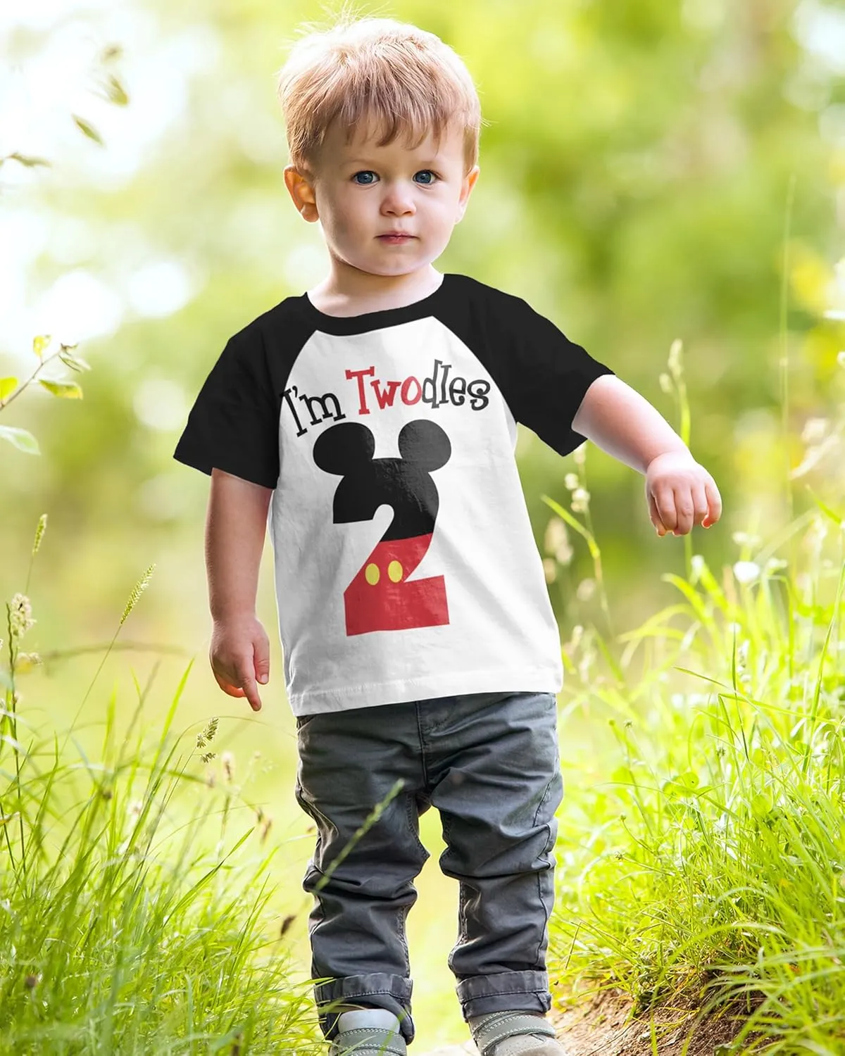 Luke and Lulu 2nd Birthday Shirt Boy - Mouse Themed Short Sleeve Birthday Boy Shirt 2 - Premium 2nd Outfit - Two