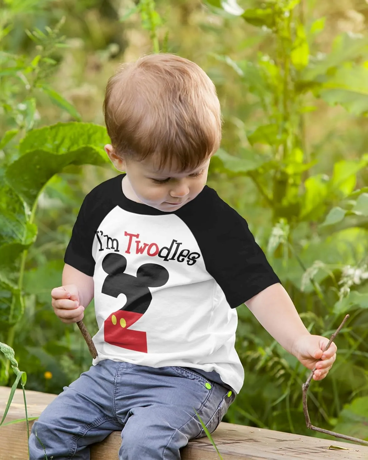Luke and Lulu 2nd Birthday Shirt Boy - Mouse Themed Short Sleeve Birthday Boy Shirt 2 - Premium 2nd Outfit - Two