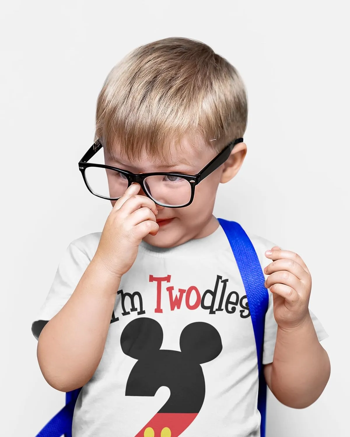 Luke and Lulu 2nd Birthday Shirt Boy - Mouse Themed Short Sleeve Birthday Boy Shirt 2 - Premium 2nd Outfit - Two
