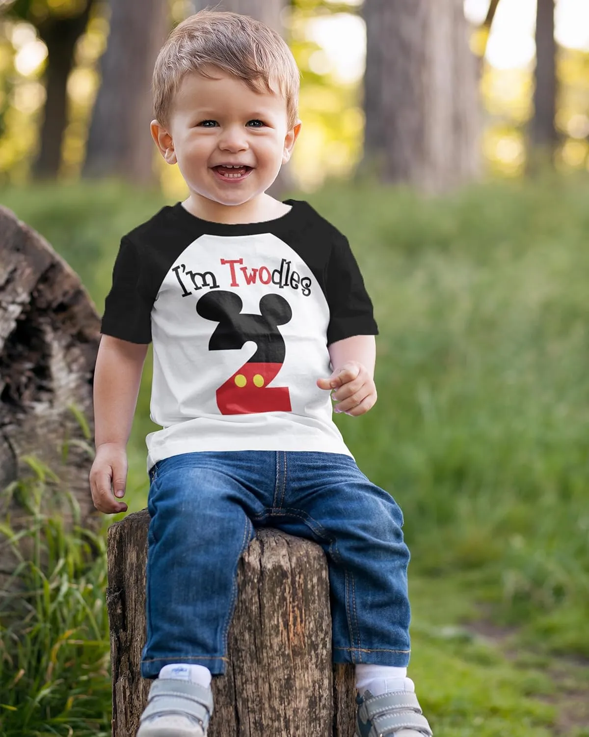 Luke and Lulu 2nd Birthday Shirt Boy - Mouse Themed Short Sleeve Birthday Boy Shirt 2 - Premium 2nd Outfit - Two