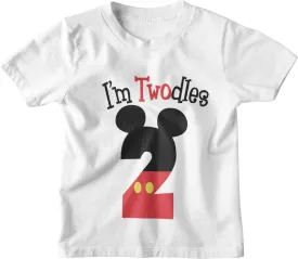 Luke and Lulu 2nd Birthday Shirt Boy - Mouse Themed Short Sleeve Birthday Boy Shirt 2 - Premium 2nd Outfit - Two