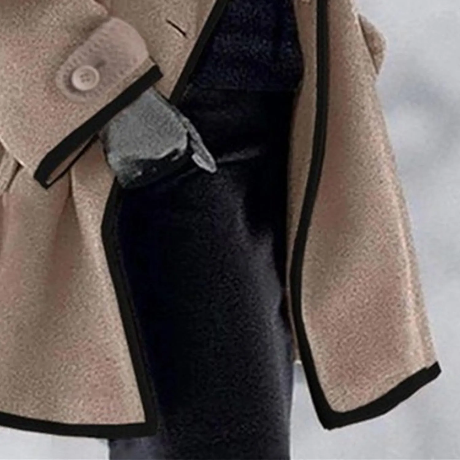 Maiyifu-GJ Womens Wool Blend Coat Single Breasted Trench Jackets with Hood Winter Casual Shawl Collar Overcoat Outerwear