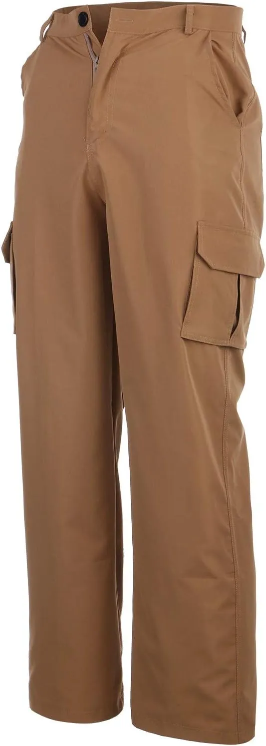 Mens Cargo Pants Slim-Fit Stretch Straight Leg Sweatpants Lightweight Hiking Pants Workout Athletic Pants with Zipper Pockets