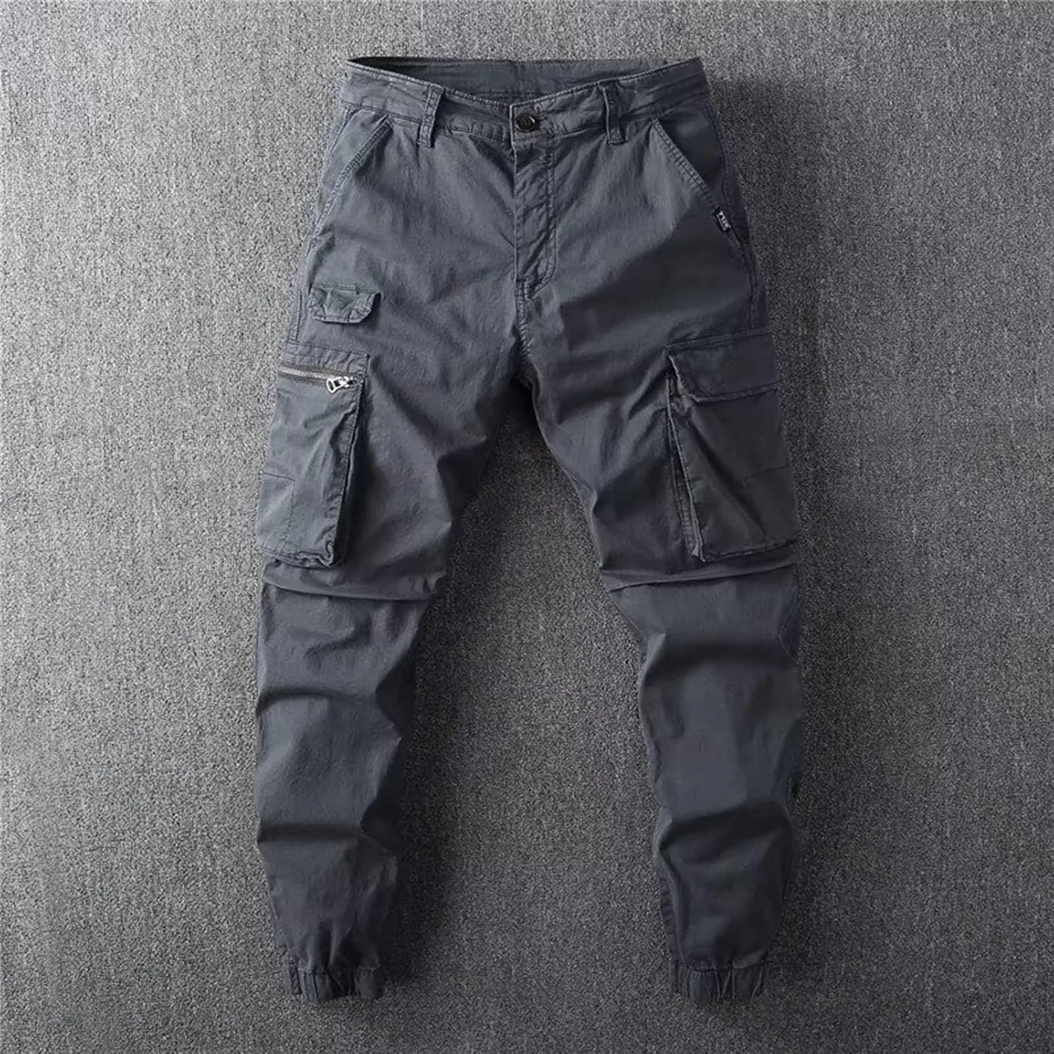 Men's Casual Cargo Pants Slim Fit Stretch Tactical Outdoor Joggers Lightweight Work Hiking Military Sweatpants with Pocket