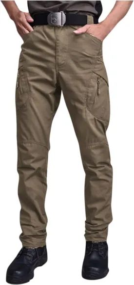 Men's Military Cargo Tactical Pants 2025 Ripstop Stretch Relaxed Fit Trousers Outdoor Hiking Pants with Multi Pockets