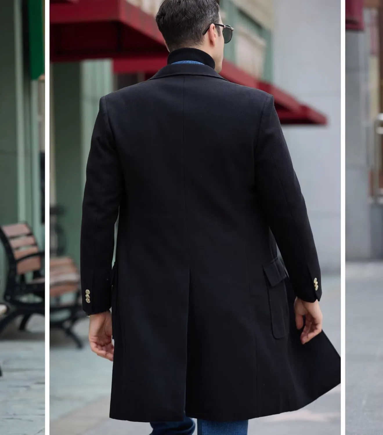 Mens Winter Jacket Trench Coats for Men Long Jackets Warm Peacoat Men's Double Breasted Overcoat
