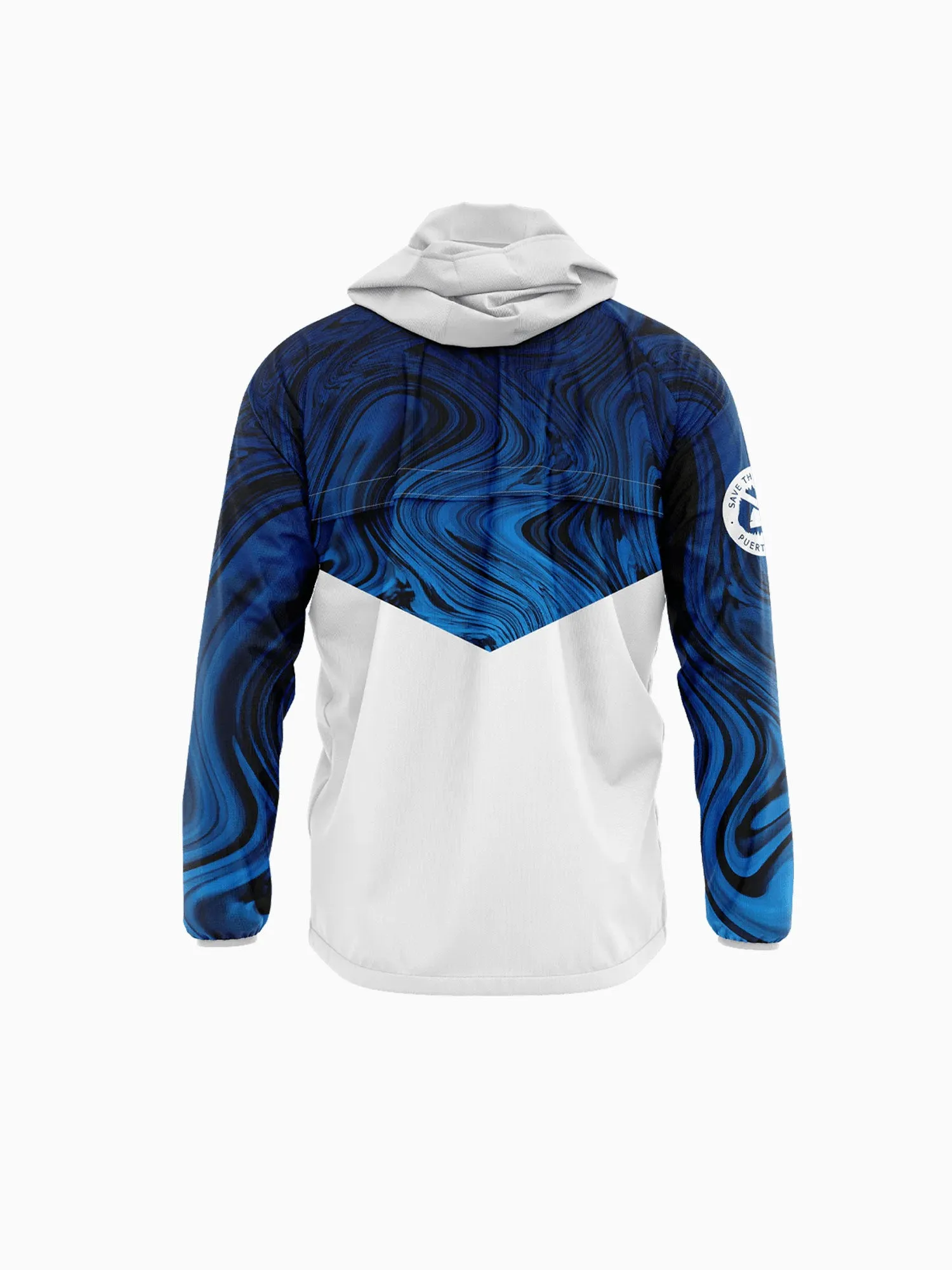 O B windbreaker bright ocean poly