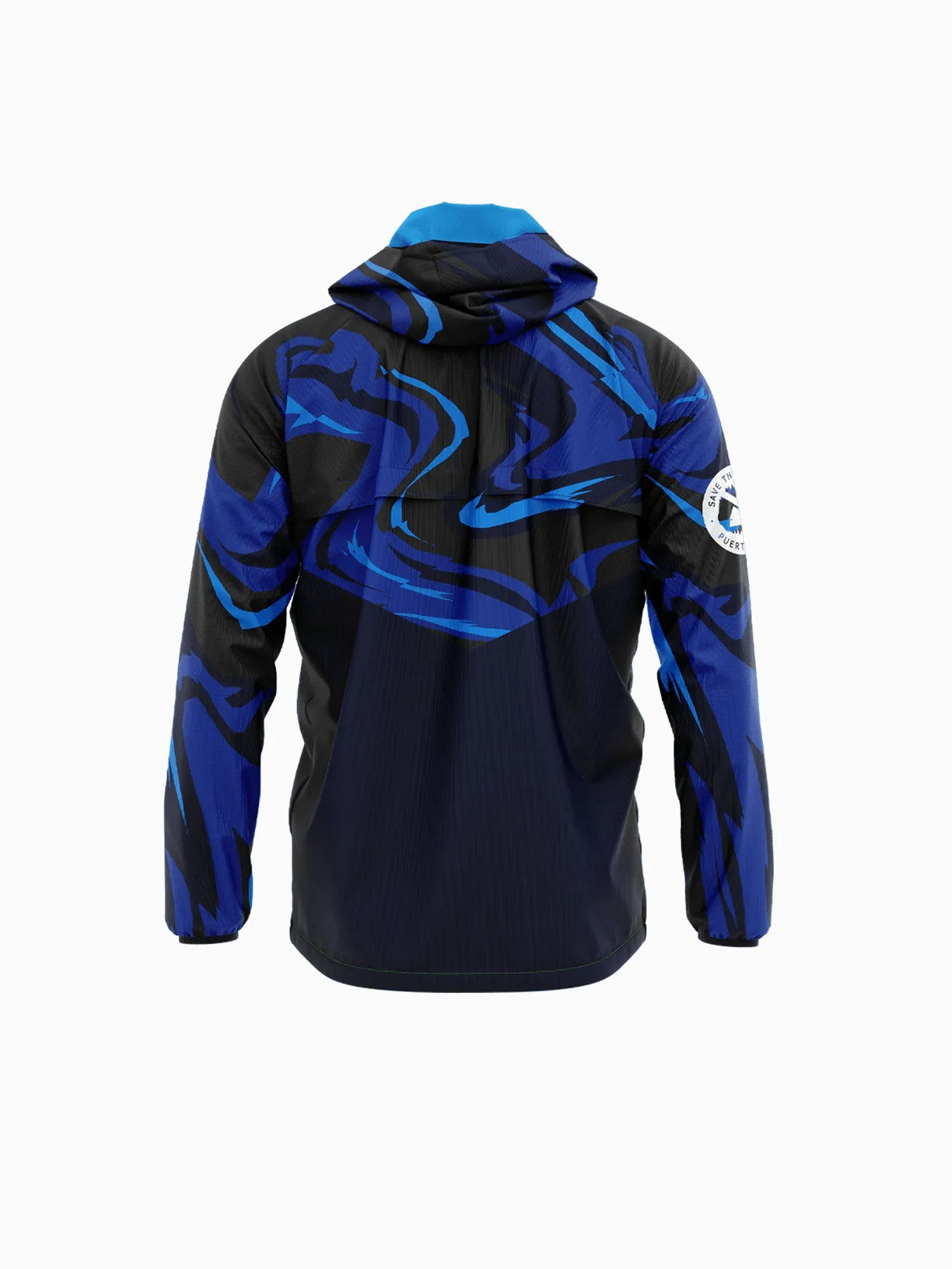 O B windbreaker dark ocean poly