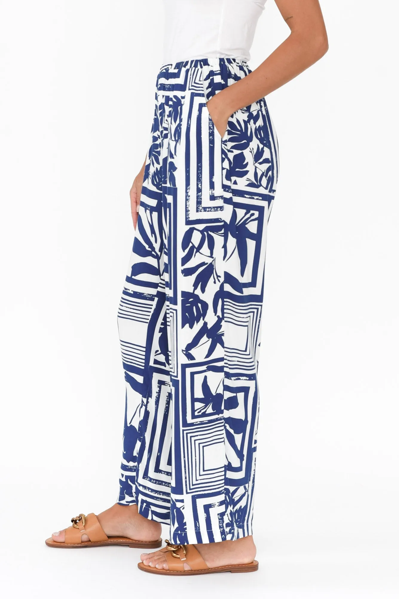 Ola Blue Tile Pants