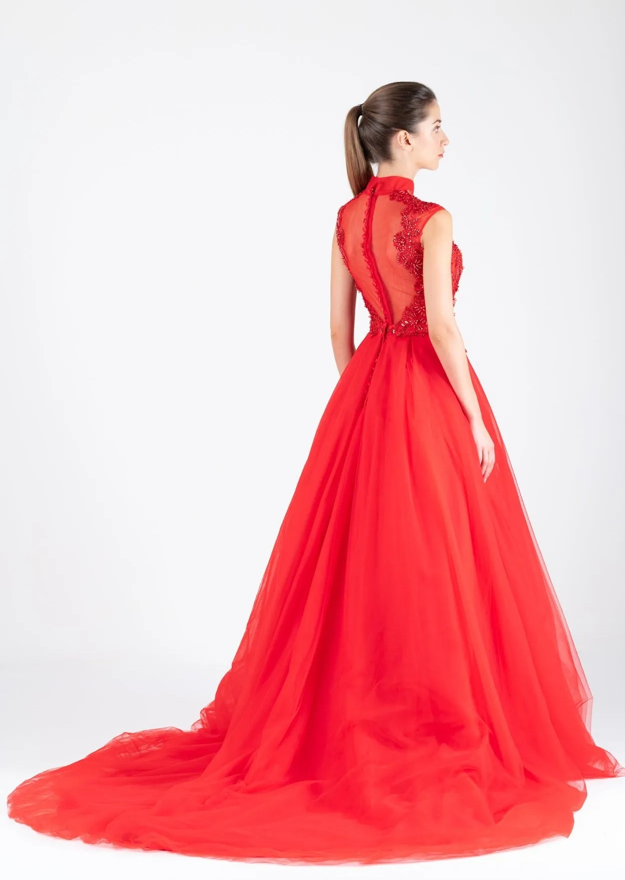 Pentas Embellished Bridal Qipao Gown