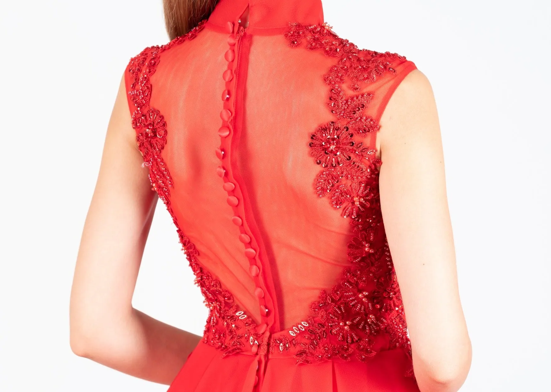Pentas Embellished Bridal Qipao Gown