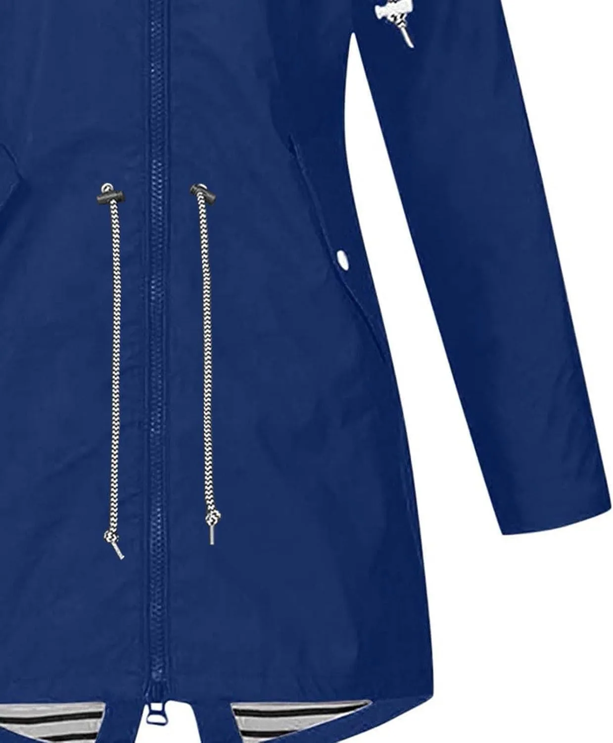 Rain Jackets for Women Waterproof Hooded Anoraks Lightweight Trench Coat Solid WindBreaker Fall Outfits with Pockets