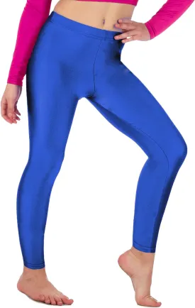 Shiny Girls Leggings for Gymnastics/Dance - Kids Leggings - Stretchy Fabric Footless Toddler Athletic Youth