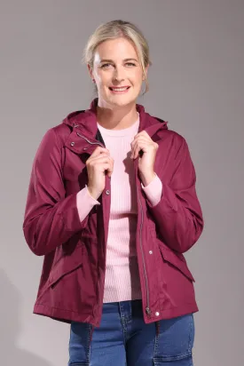 Unlined Jacket with hood | RASPBERRY | 2451ZZ