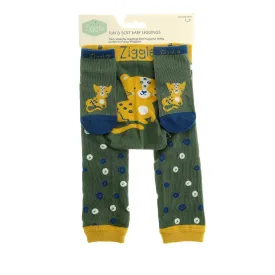 Ziggle Baby 0-6 Months Savanna Leopard Leggings & Socks Set