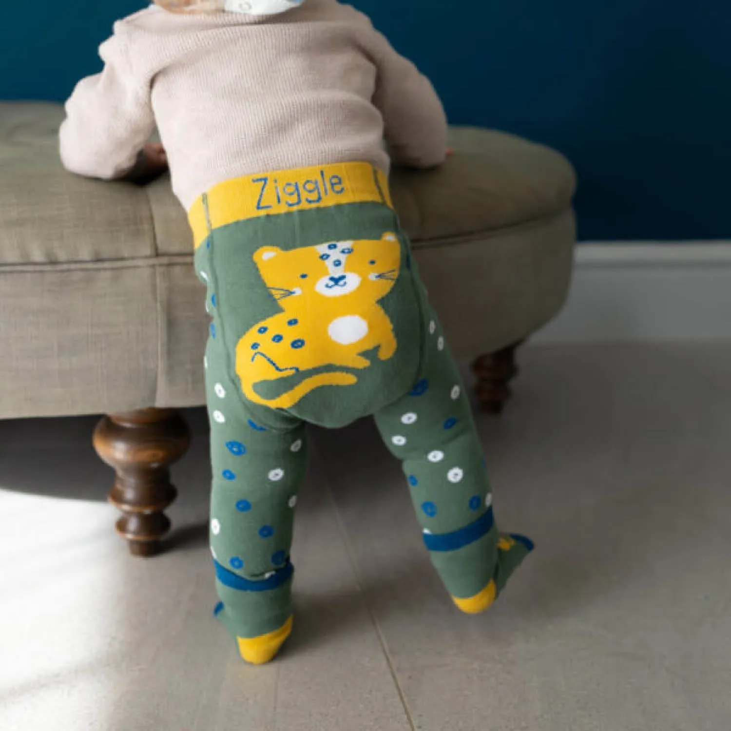 Ziggle Baby 0-6 Months Savanna Leopard Leggings & Socks Set