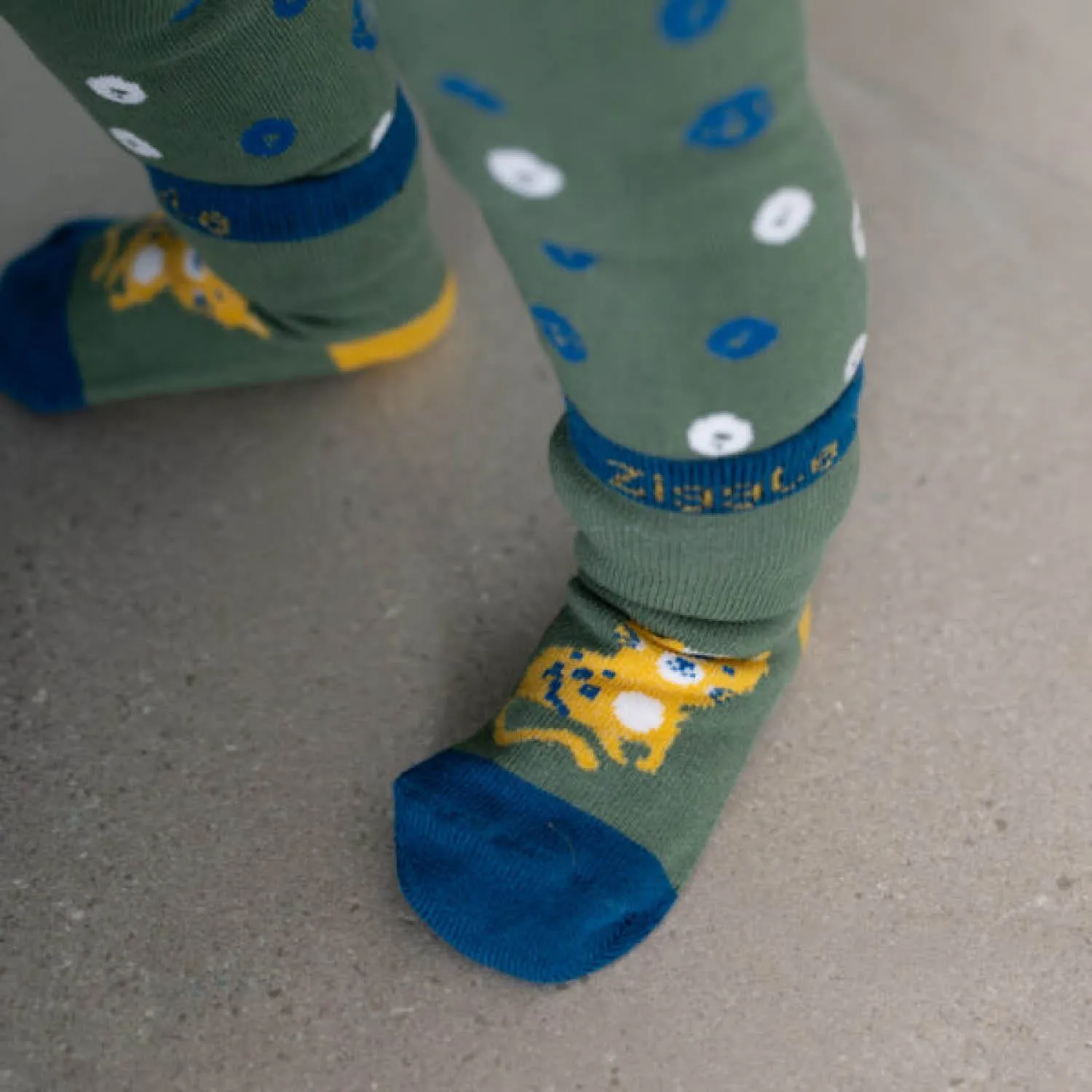 Ziggle Baby 0-6 Months Savanna Leopard Leggings & Socks Set