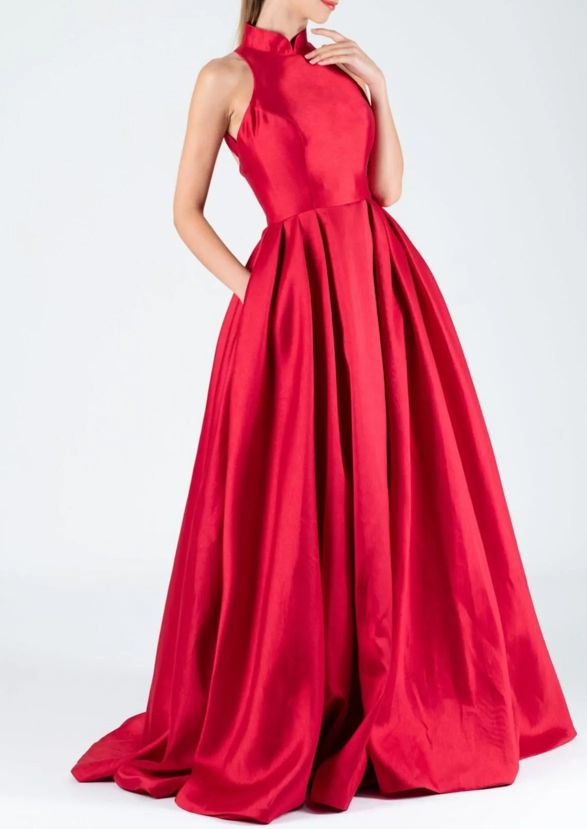 Zinnia Halter Bridal Qipao Gown